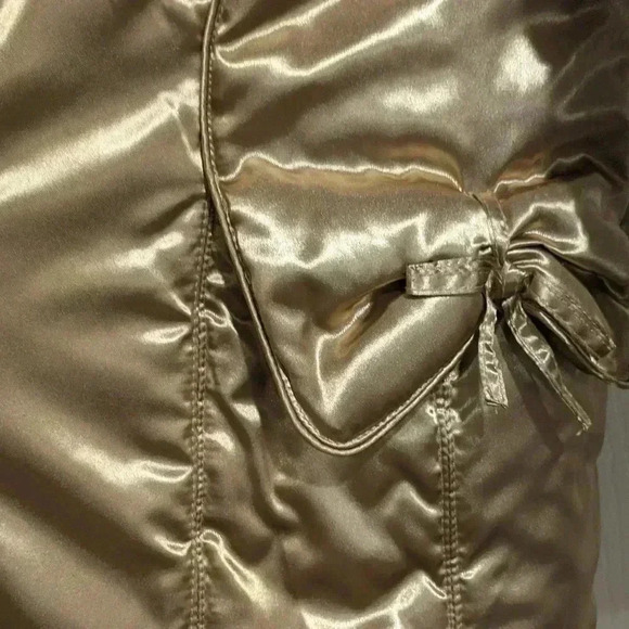 The Children’s Place Girl’s Reversible Coat Satin/ Faux Fur Sz. 10-12 - Picture 7 of 13